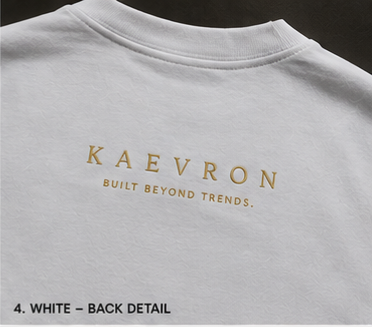 KAEVRON Signature Heavyweight Oversized T-Shirt – White | Premium Streetwear