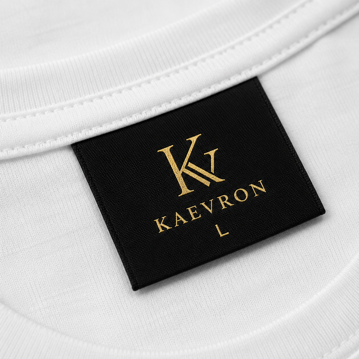 KAEVRON Signature Heavyweight Oversized T-Shirt – White | Premium Streetwear